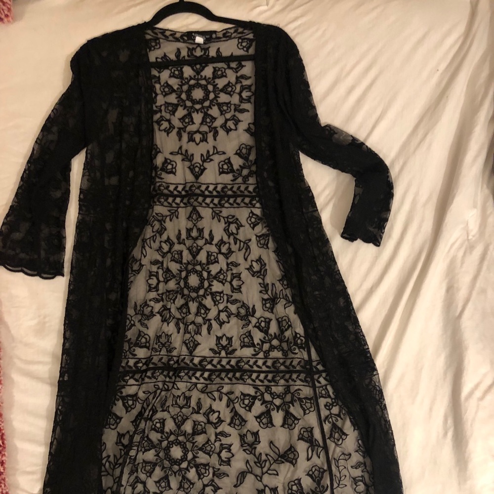 Black lace cardigan